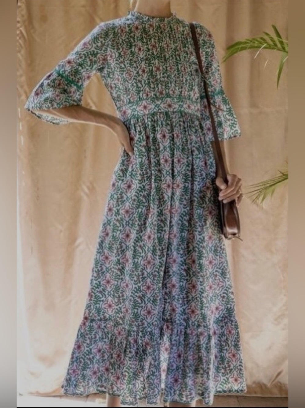 Pink City Prints TuckerNuck Retro Blush Savannah Dress Preppy Cotton Size M